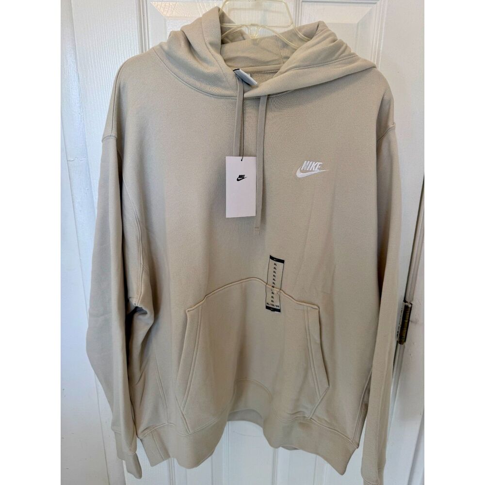 Nike Men's Pull Over Hoodie Light Bone White XL NWT